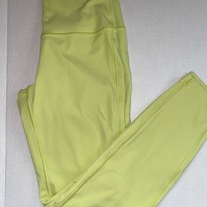 Lululemon lime green wunder under full length leggings